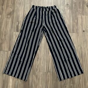 Striped marine and White summer pants